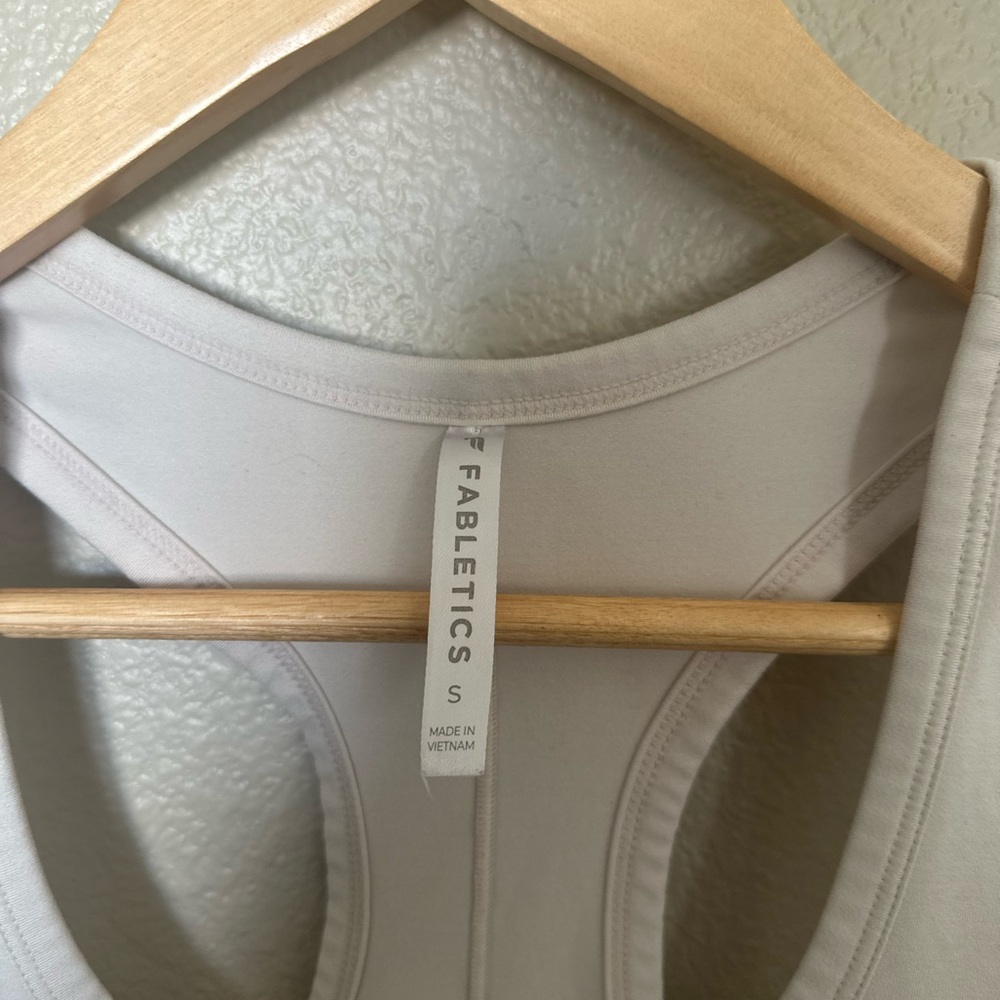 Fabletics Light Beige Racerback Tank - Picture 2 of 4